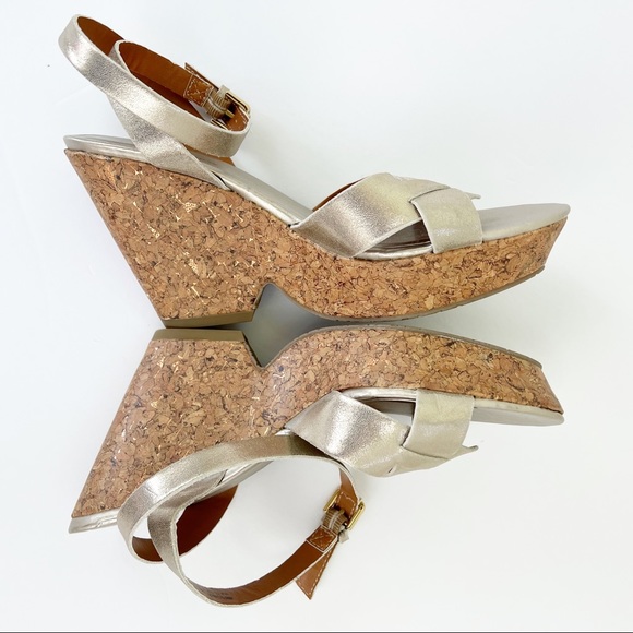 FADED GLORY | Silver Strappy Wedge Espadrilles | 8.5 - Picture 5 of 9